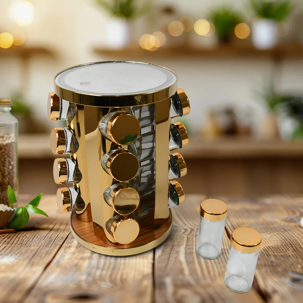 LED Rotating Spice Rack