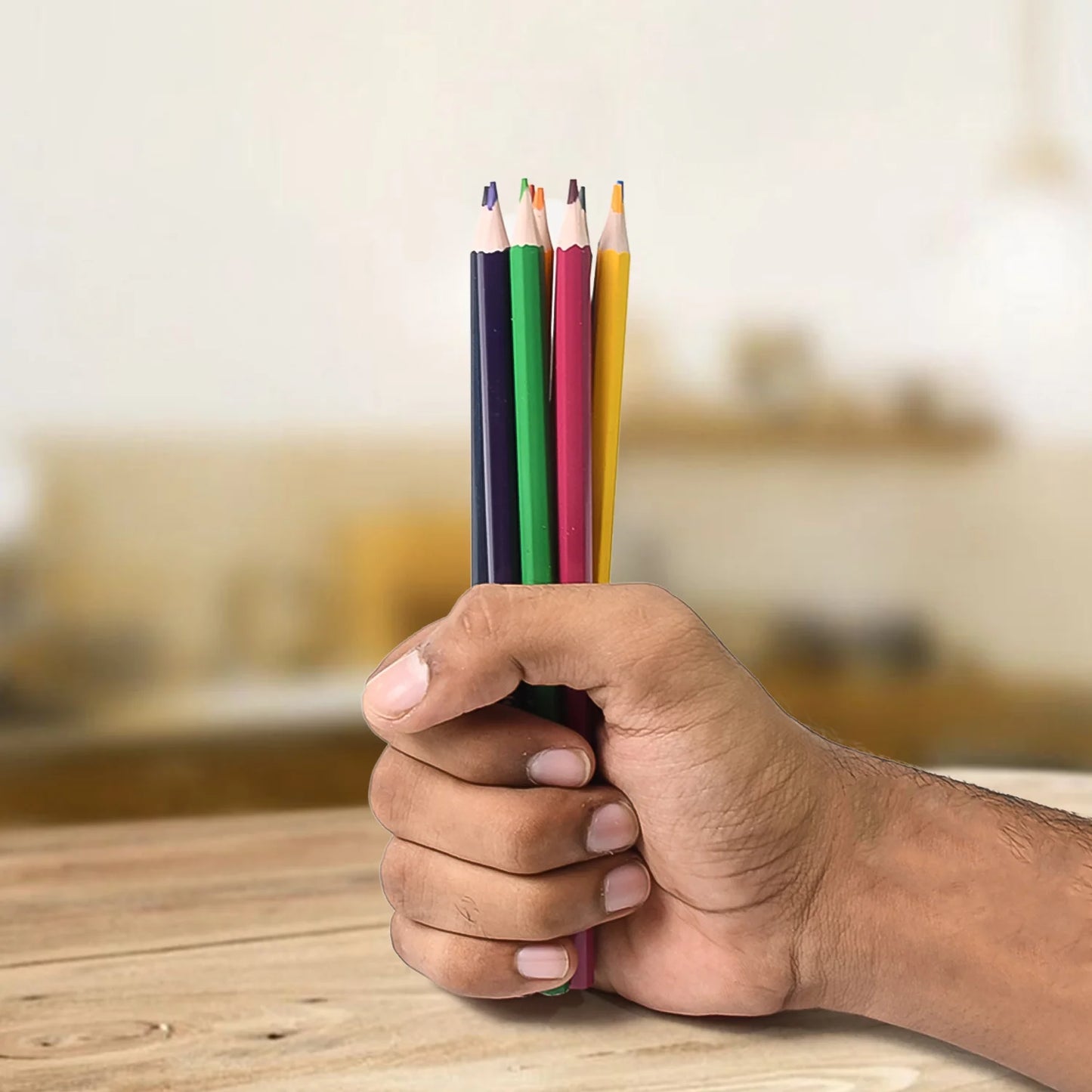 Vibrant Wooden Coloring Pencils