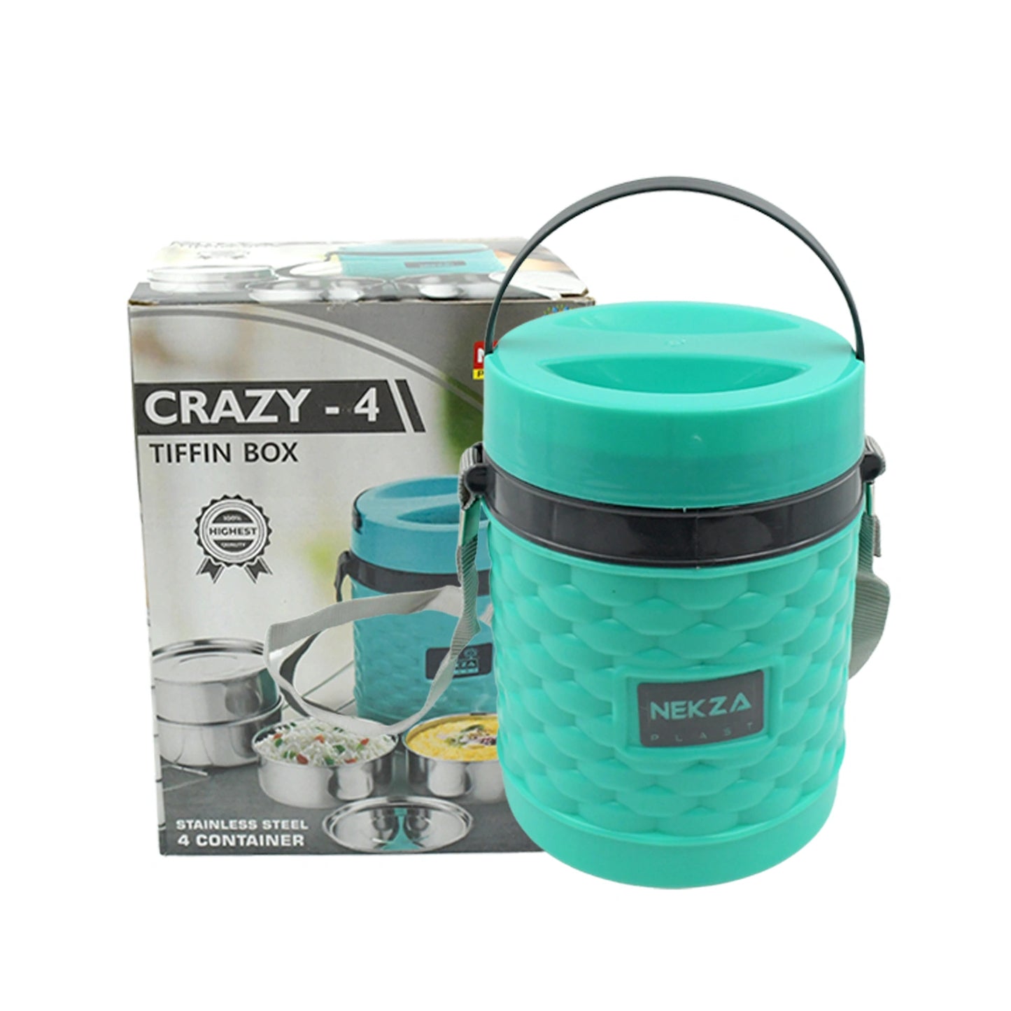 4-Compartment Insulated Tiffin Lunch Box