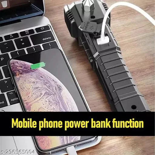 Multifunctional Rechargeable Survival Flashlight