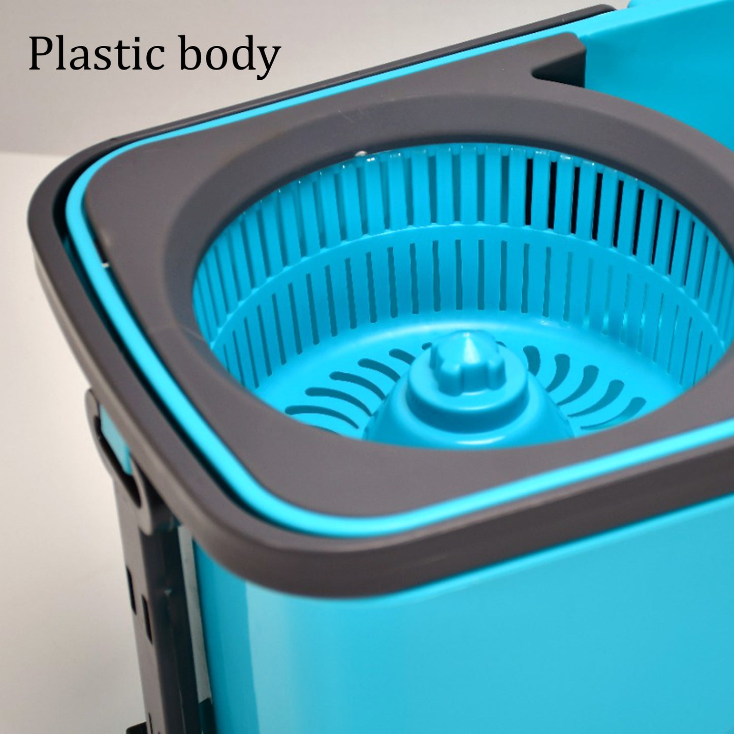 4028 Quick Spin Mop Plastic Spin Bucket Floor Cleaning Easy Wheels Big Bucket Floor Cleaning Mop With Bucket