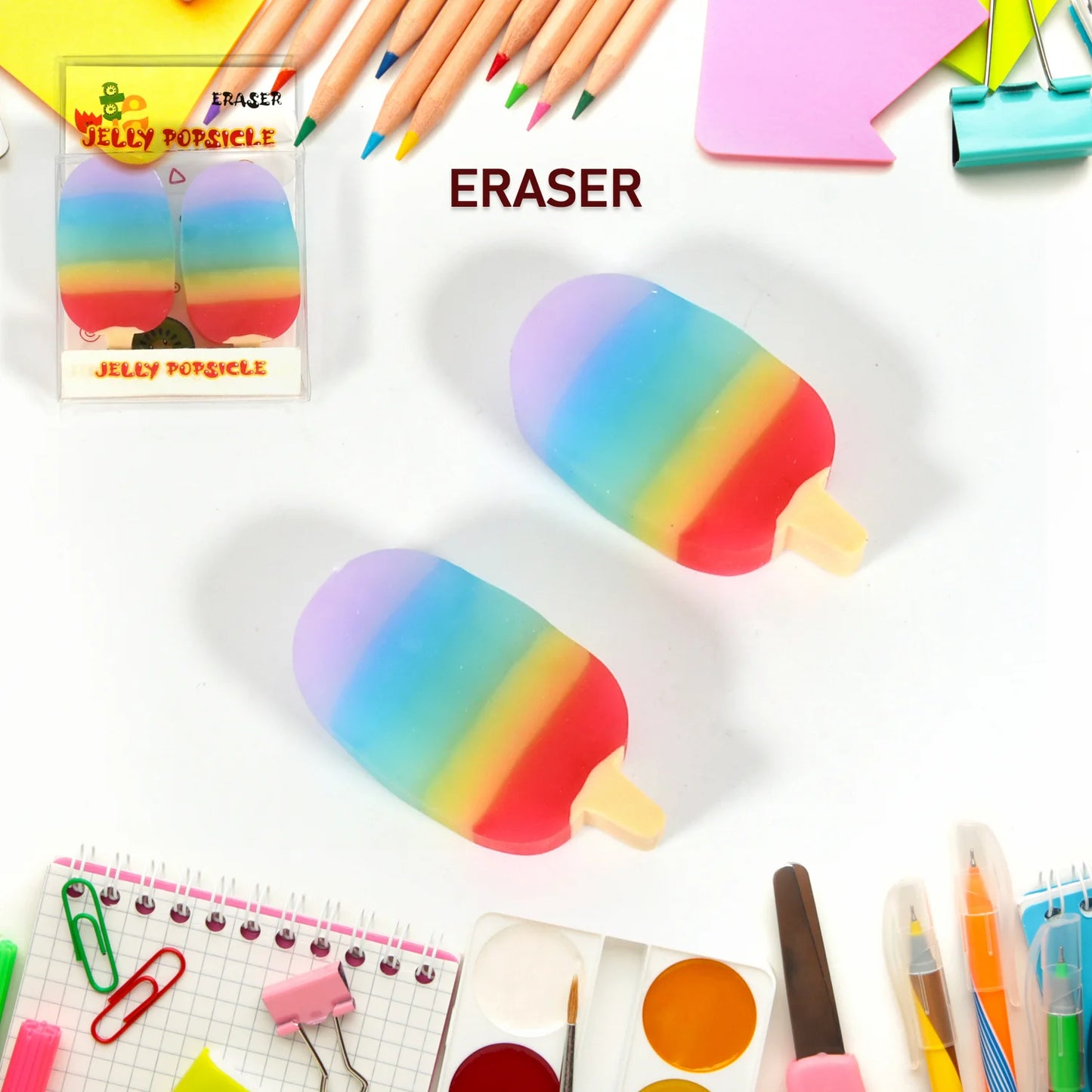 Fun Jelly Popsicle Erasers