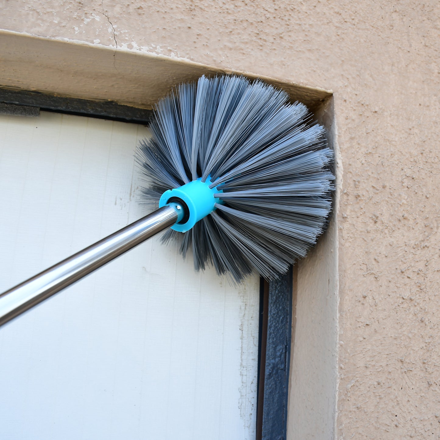 4021 Cobweb Brush With Stainless Steel Strong Long Extendable Handle For Dusting Ceiling Cobweb Cleaning Brush For Lights Fans Webs Cleaning For Homekitchen