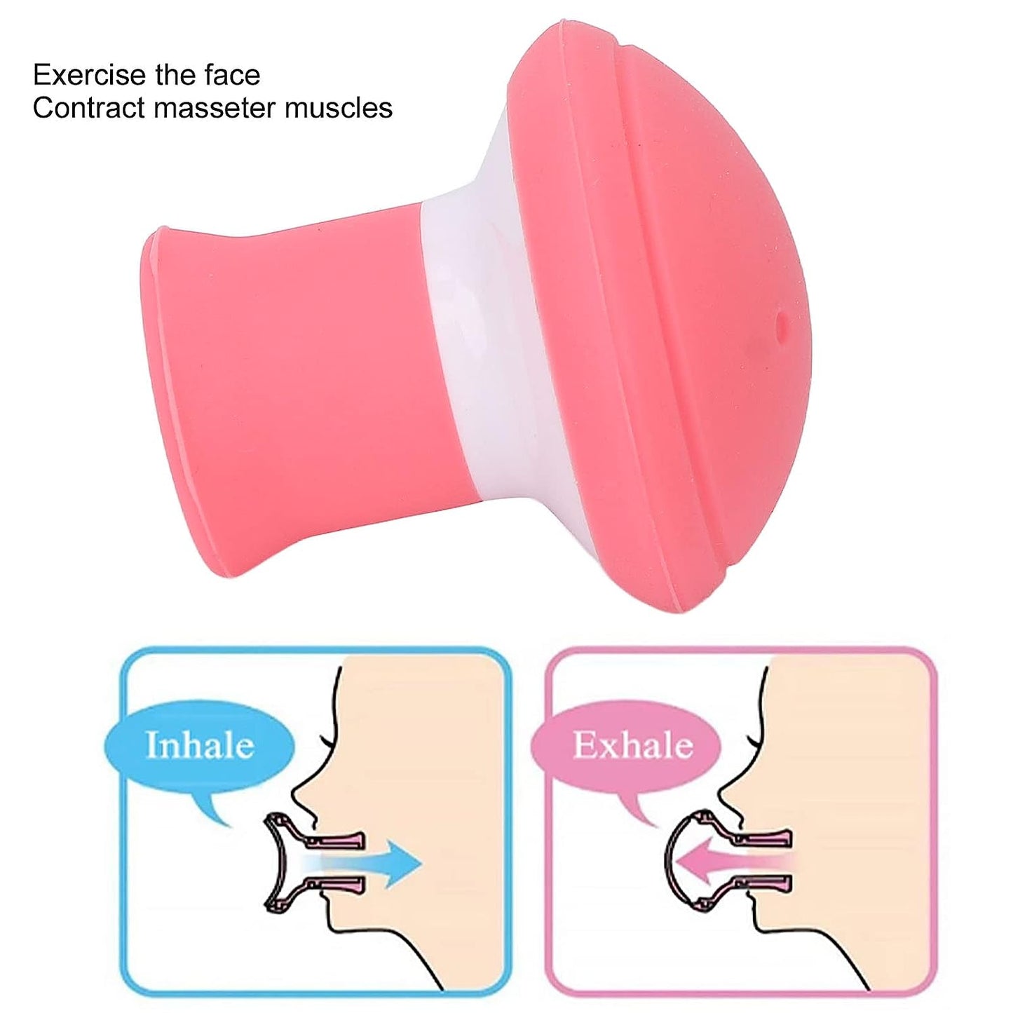 6104 Silicone Facial Jaw Exerciser Breathing Type Face Slimmer Breathing Type Face Slimmer Face Lift Inhaling Exhaling Tool Look Younger And Healthier - Helps Reduce Stress And Cravings