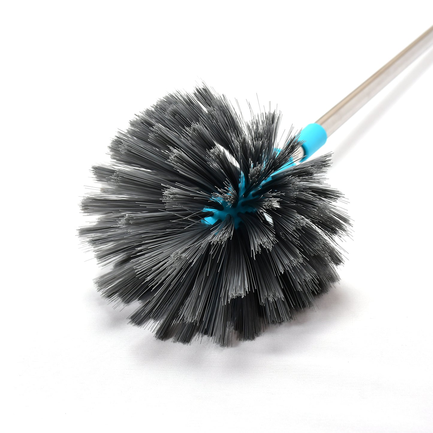 4021 Cobweb Brush With Stainless Steel Strong Long Extendable Handle For Dusting Ceiling Cobweb Cleaning Brush For Lights Fans Webs Cleaning For Homekitchen