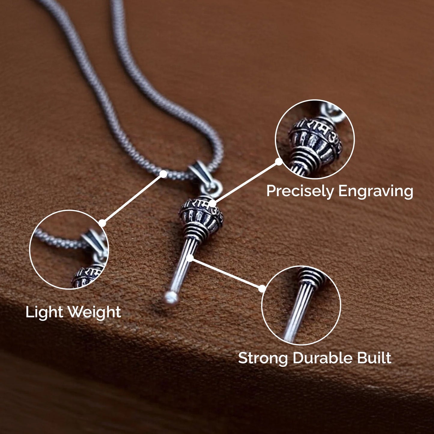 Hanuman Gada Pendant Chain