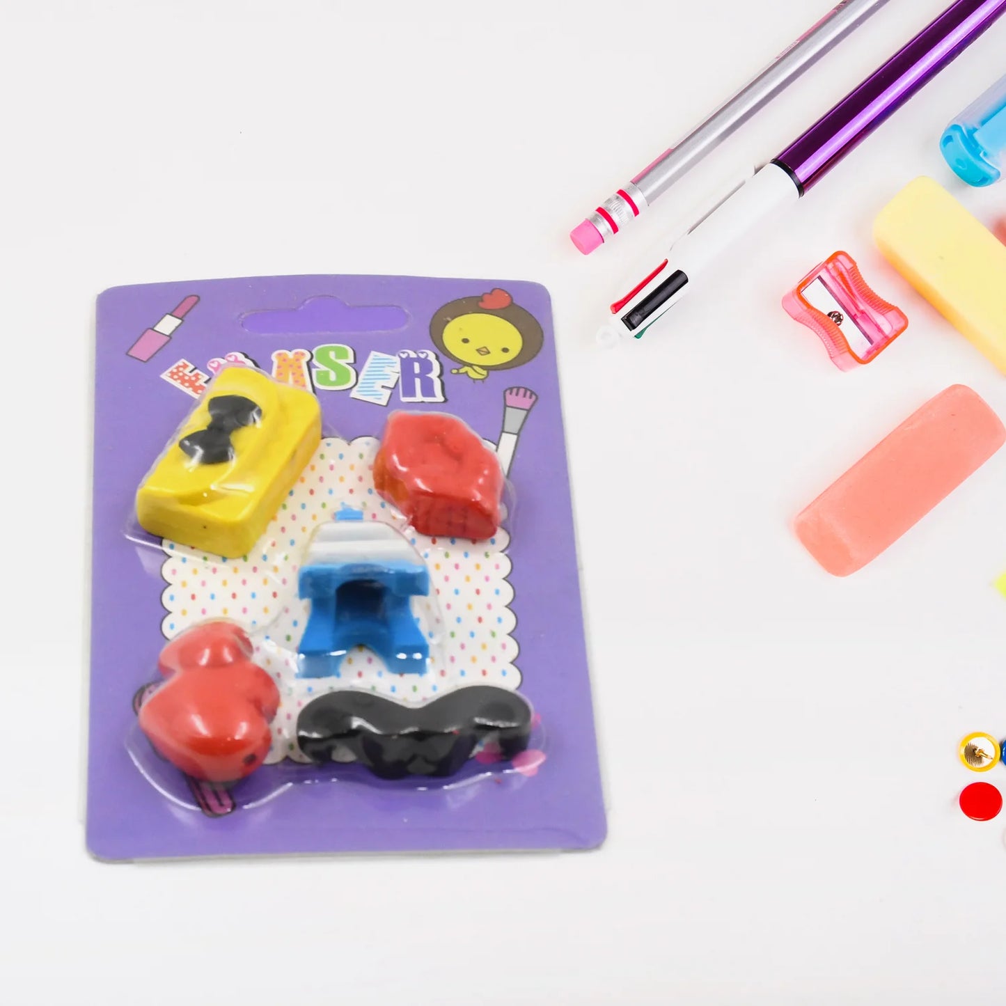 Colorful 3D Kids Erasers