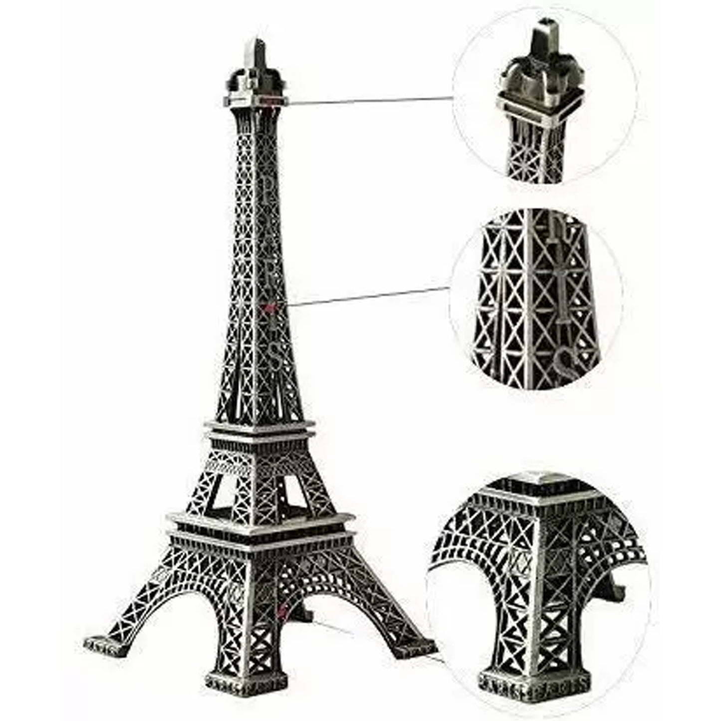 4733 Antique Finish 3d Metal Paris Eiffel Tower Metal Craft Famous Landmark Building Metal Statue Cabinet Office Gifts