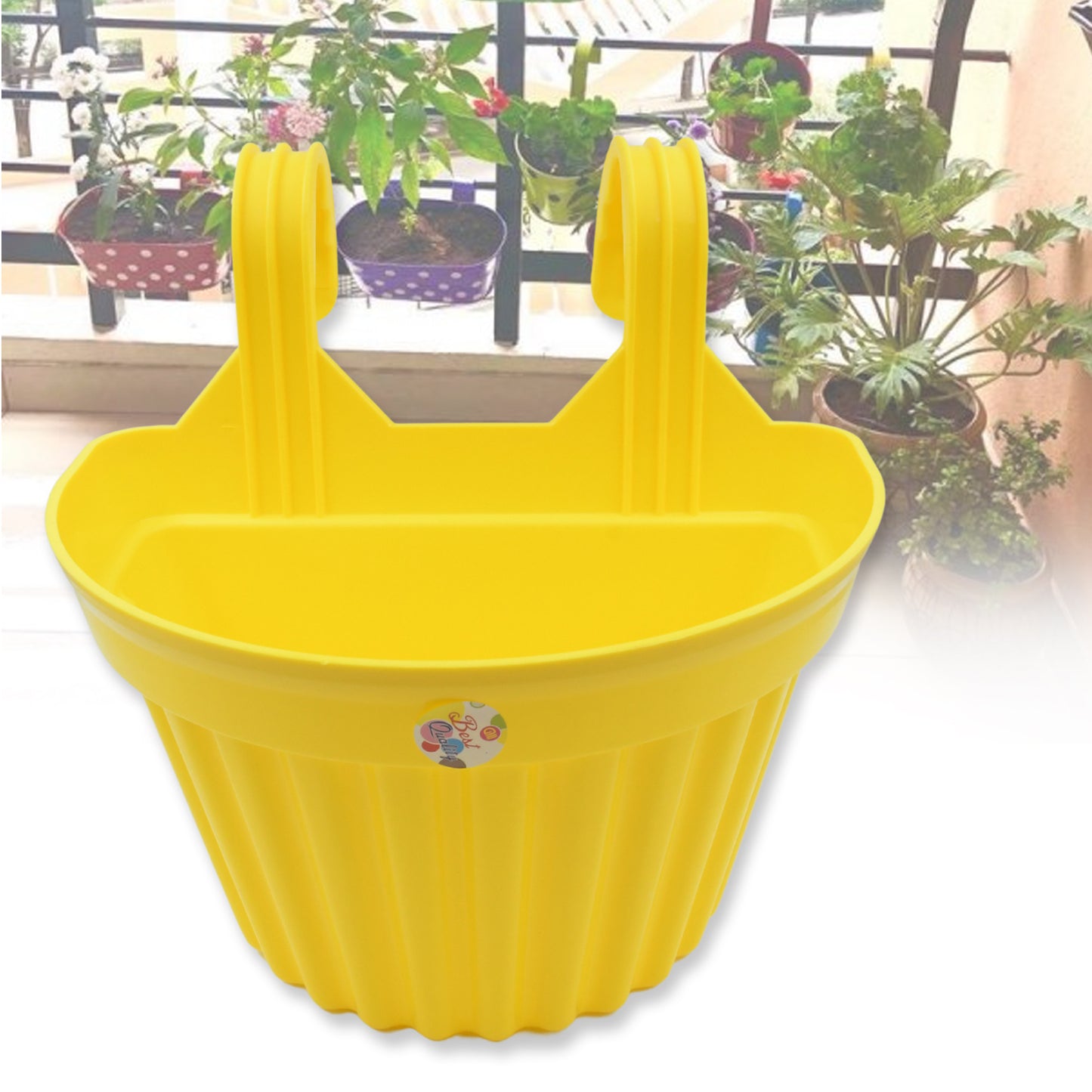 Multicolor Hanging Planters for Balcony