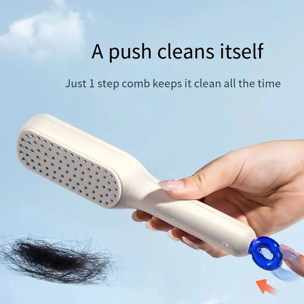 Self-Cleaning Detangling Hairbrush