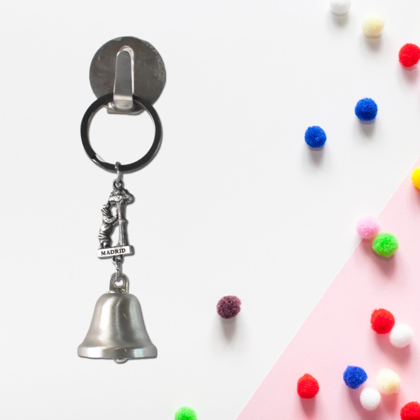 Metal Small Temple Bell Keychain Motorcycle Bell Keychain (1 Pc Mix Color)