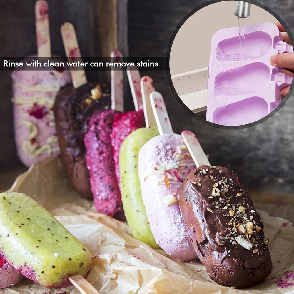 Silicone Popsicle Molds with Sticks