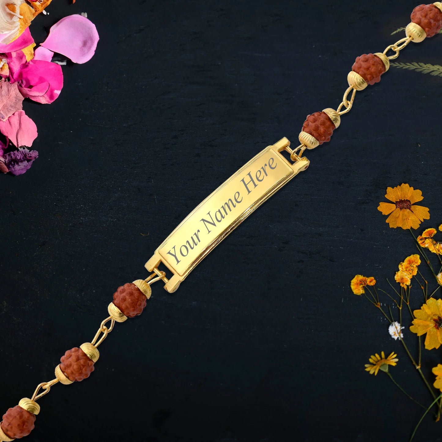 Personalized Engraved Rakhi Bracelet