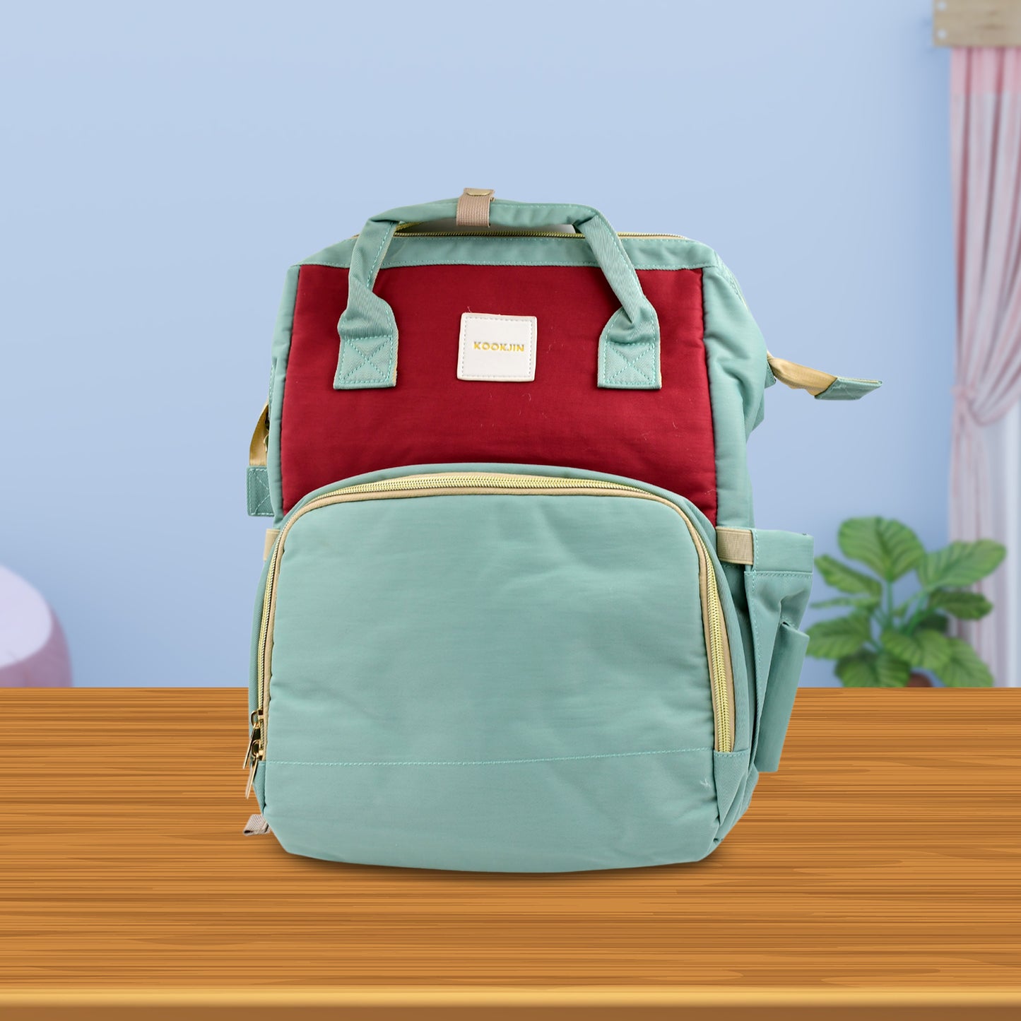 Multipurpose Moms Backpack Diaper Bag (1 Pc 14 Pocket Small)