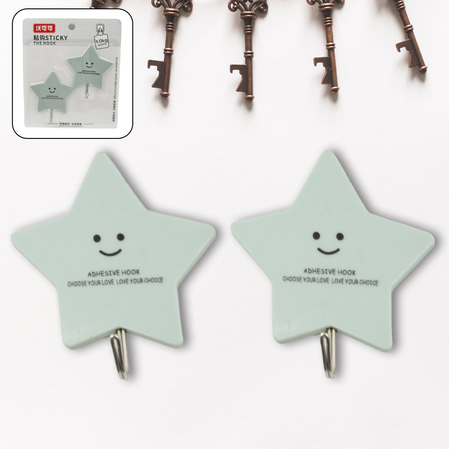 4008 Multipurpose Strong Hook Self-adhesive Hooks For Wall Heavy Plastic Hook Sticky Hook Household For Home Decorative Hooks Bathroom All Type Wall Use Hook Suitable For Bathroom Kitchen Office