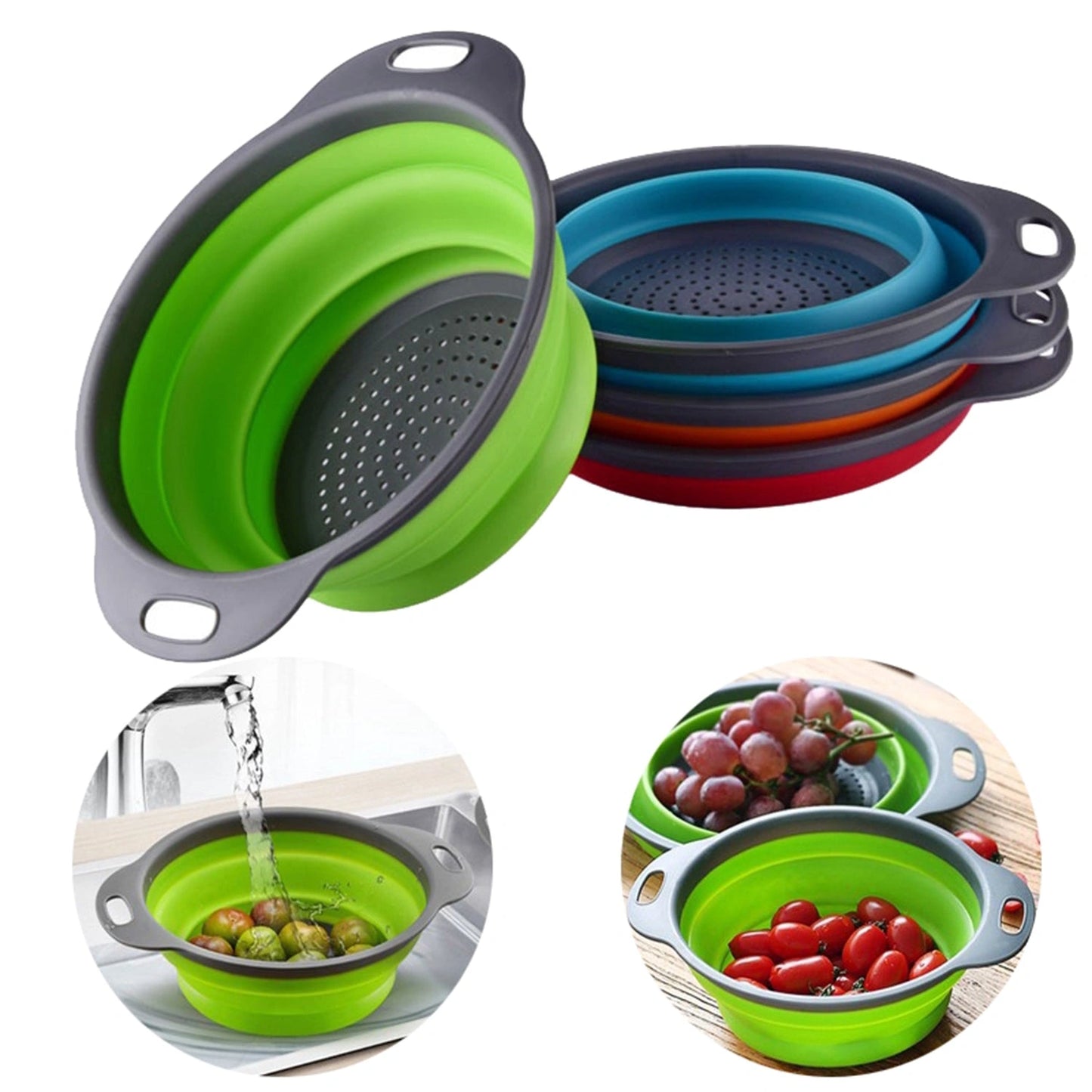 Round Foldable Silicone Strainer