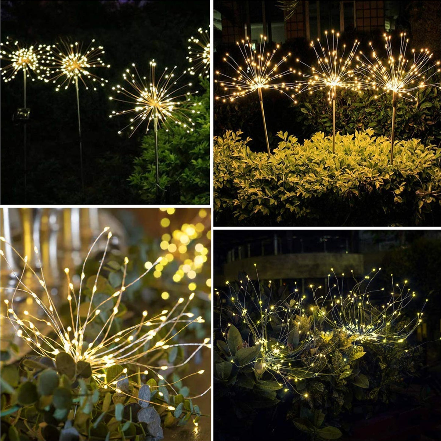 Colorful Solar Starburst Fairy Lights (4 Pcs Set)