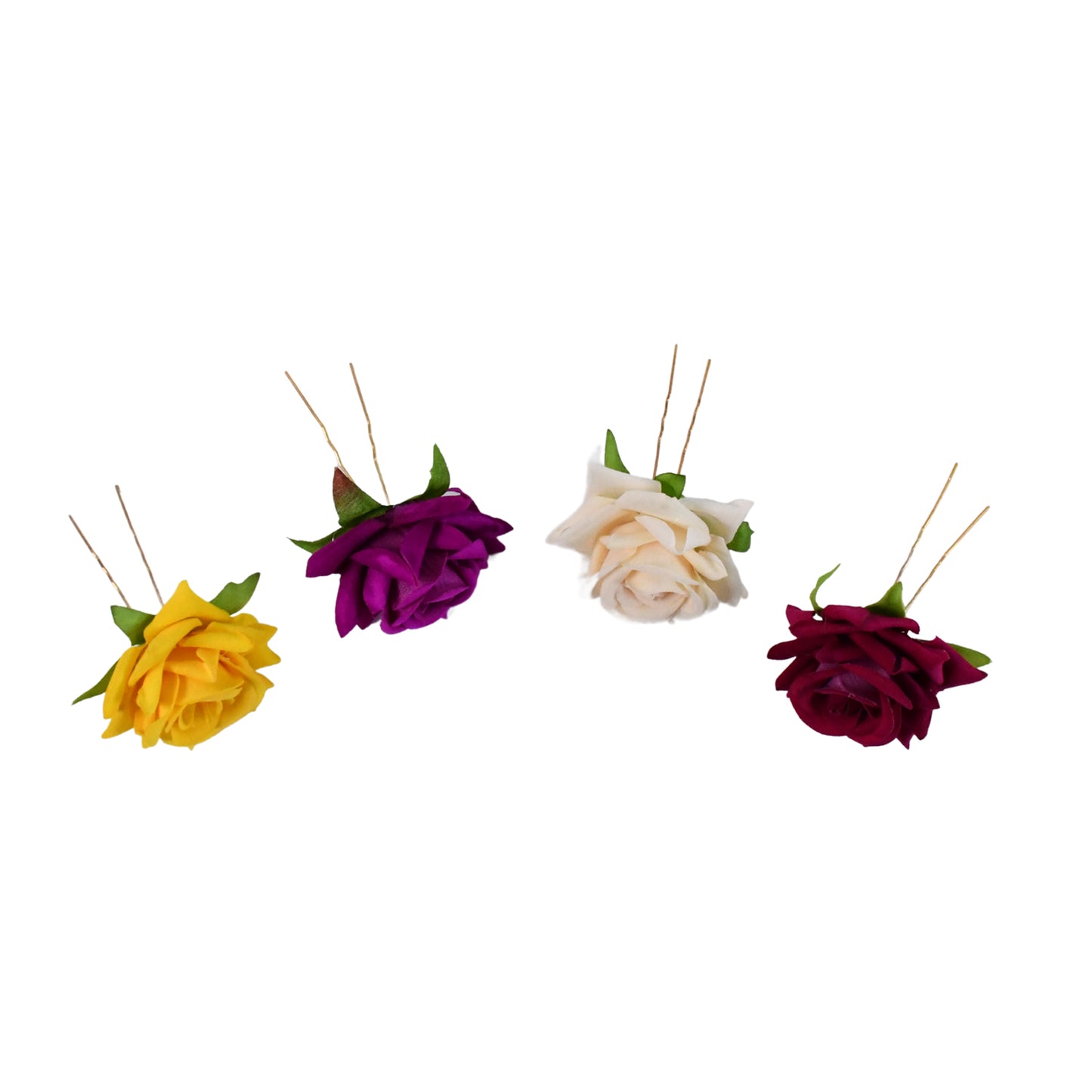 Vibrant Floral Hair Pin Set