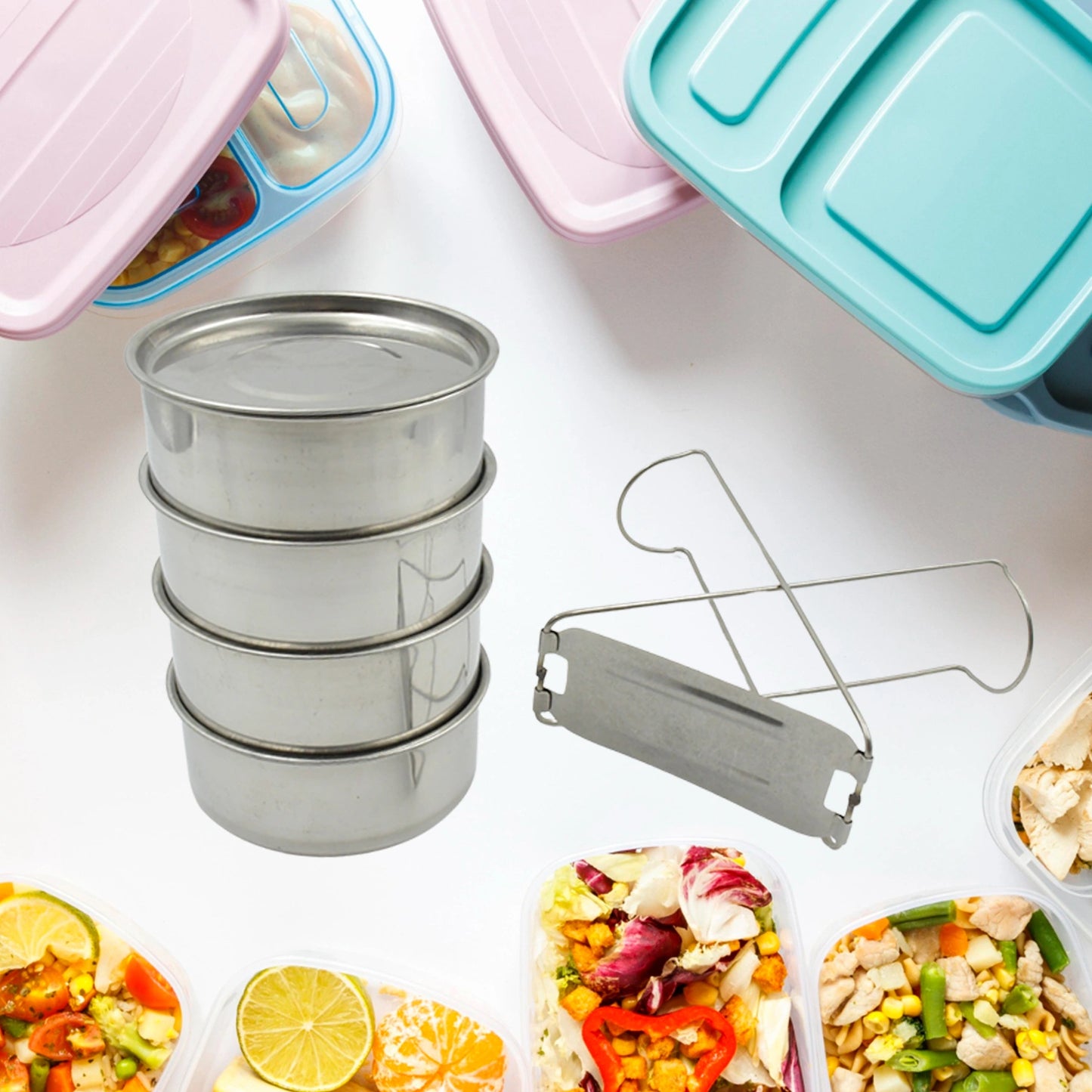 4-Compartment Insulated Tiffin Lunch Box