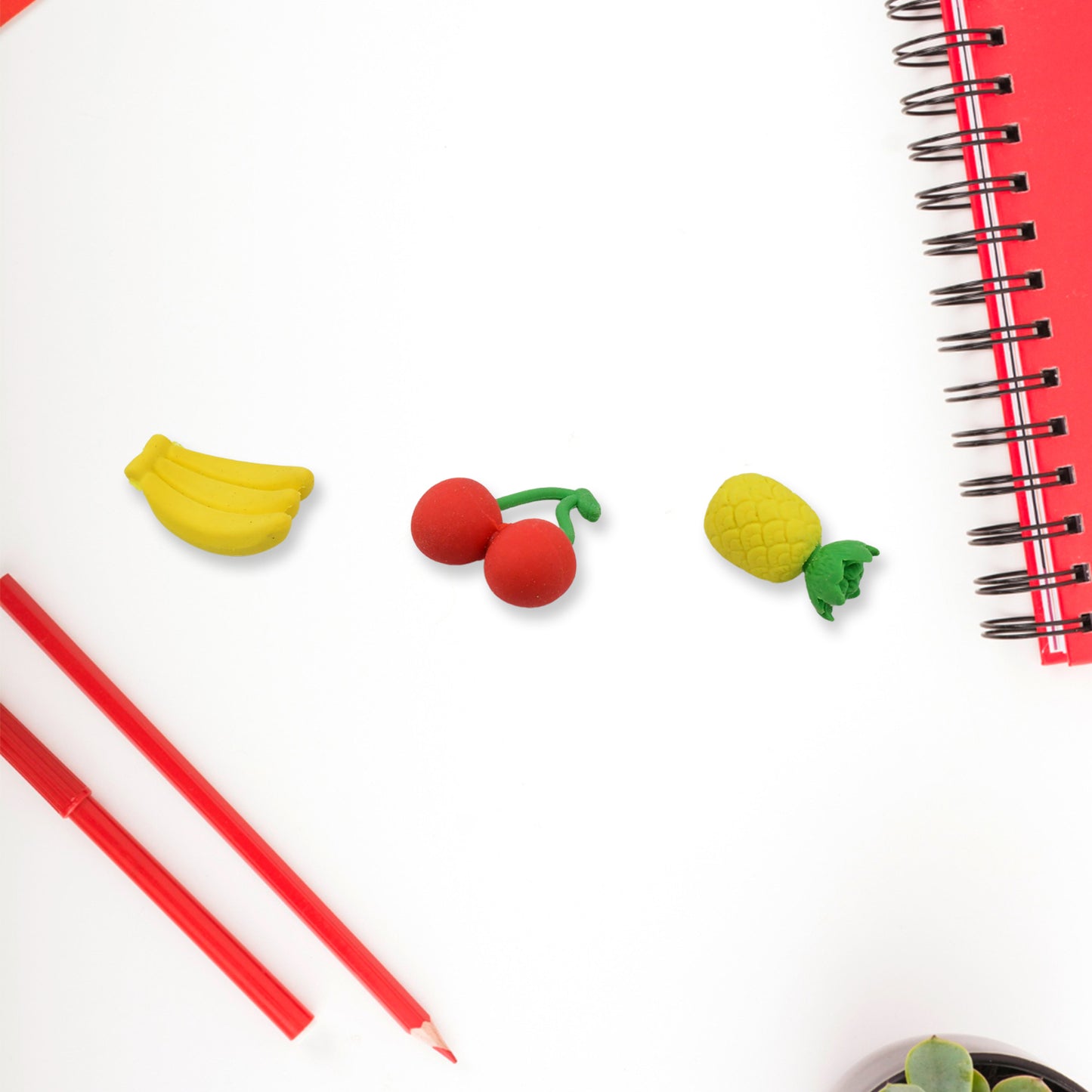 Mix Design Fancy Stylish Colorful Erasers (1 Set 3 Pc Set)