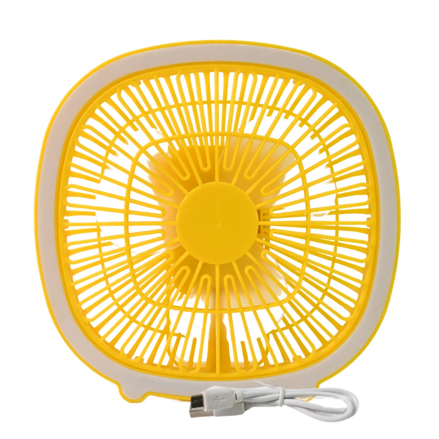 USB Mini Desk Fan + Light