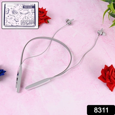 Magnetic On- Off Earbuds Neckband Bluetooth (1 Pc With Color Box Zipper Plastic Bag)