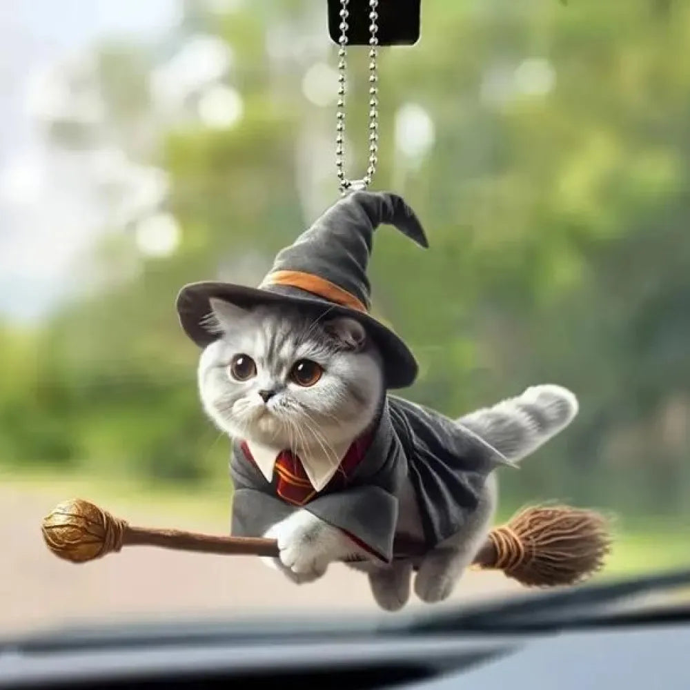 Acrylic magic kitten decor pendant set