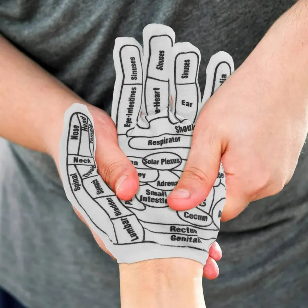 Acupressure reflexology gloves