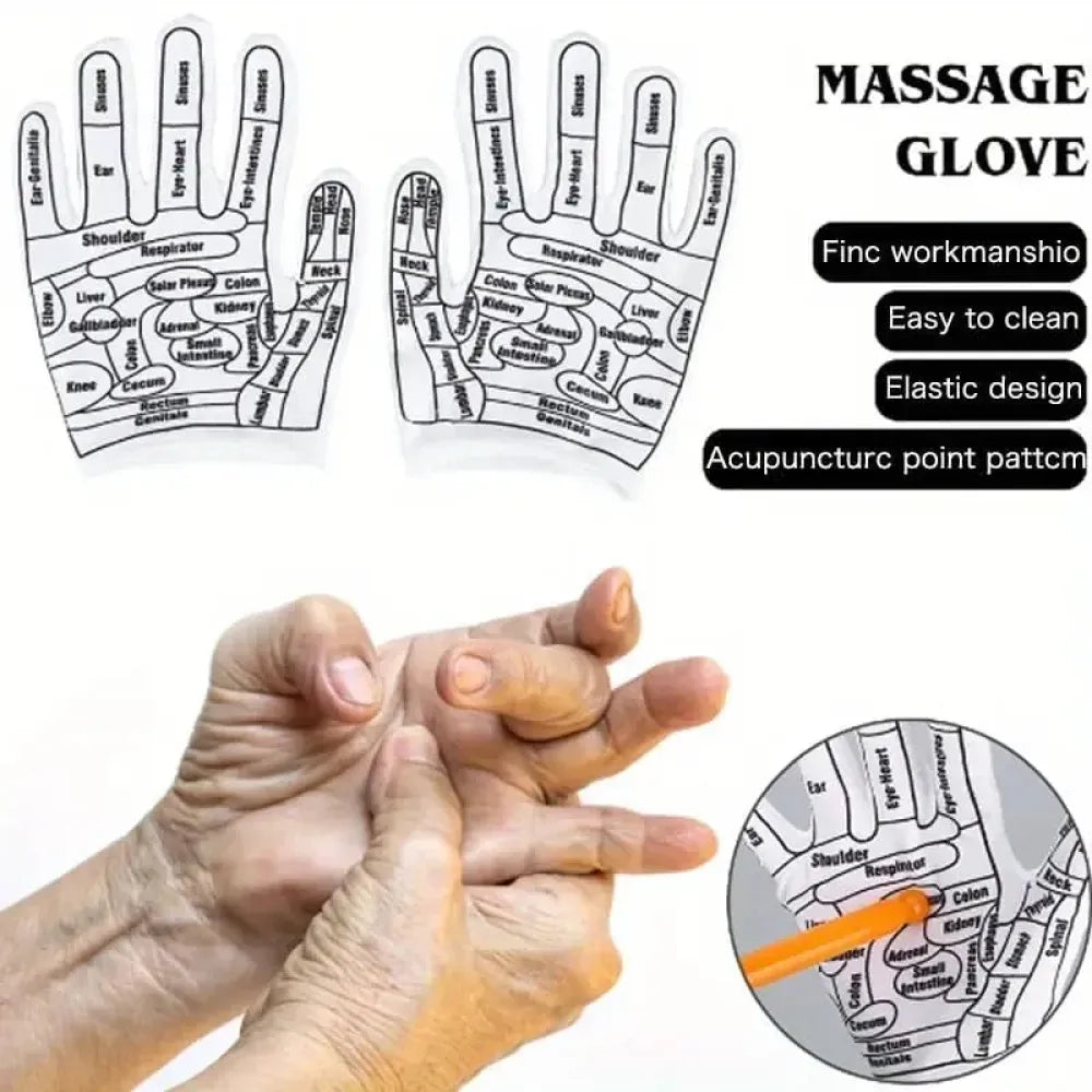 Acupressure reflexology gloves
