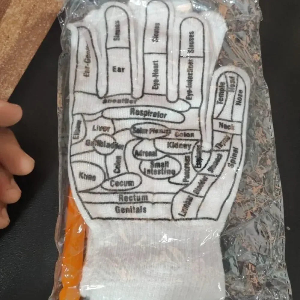 Acupressure reflexology gloves