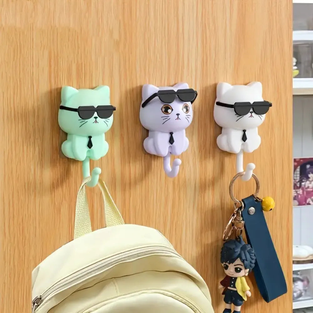 Adhesive cat key holder - home improvement
