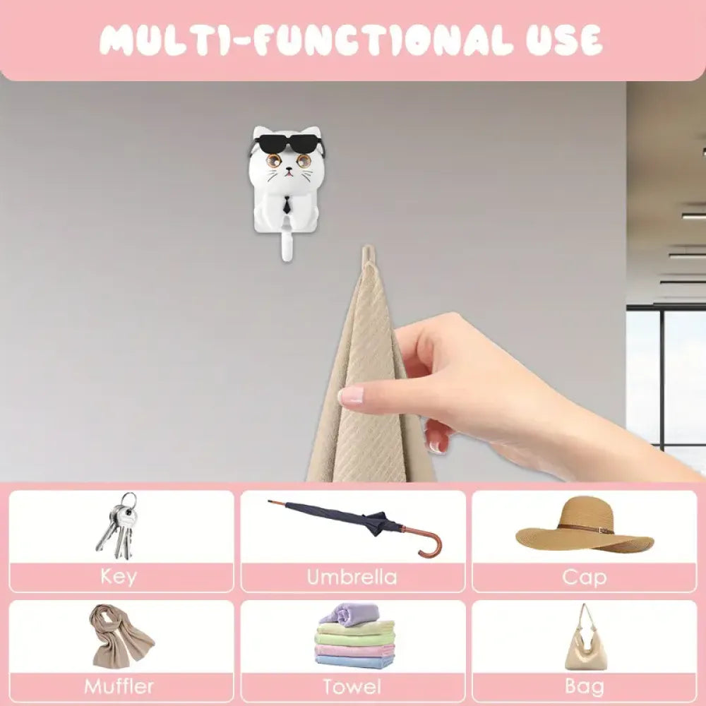 Adhesive cat key holder - home improvement