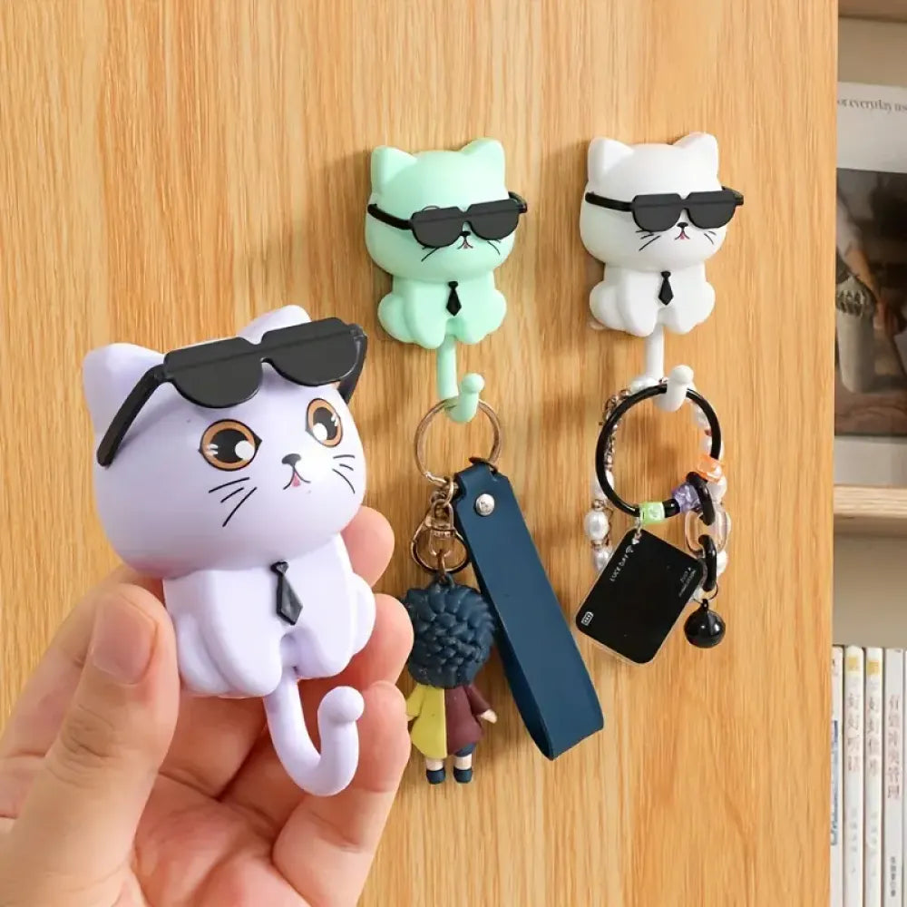 Adhesive cat key holder - home improvement
