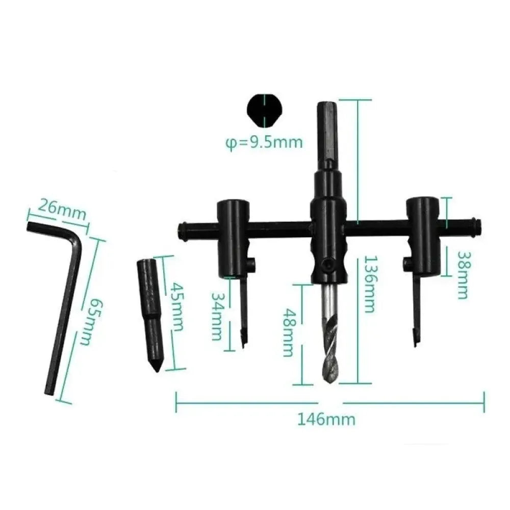 Adjustable circle cutter kit - power & hand tools