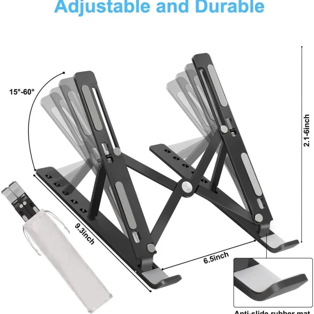 Adjustable ergonomic laptop stand - office