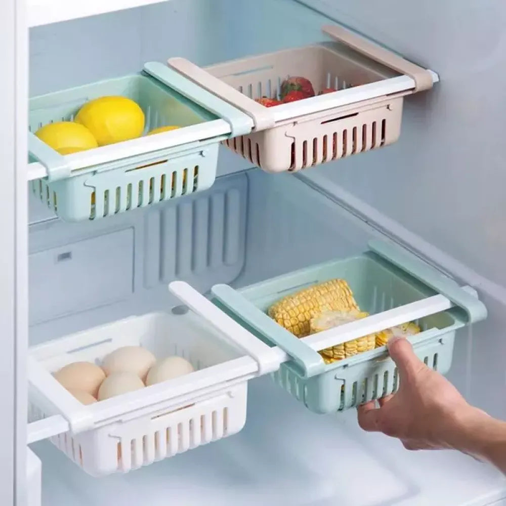 Adjustable fridge storage baskets - home & kitchen