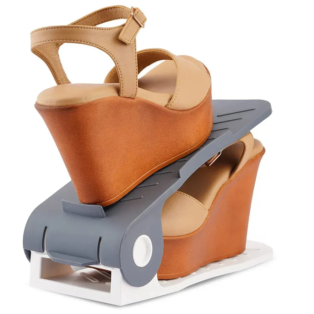 Adjustable plastic shoe organizer - home improvement