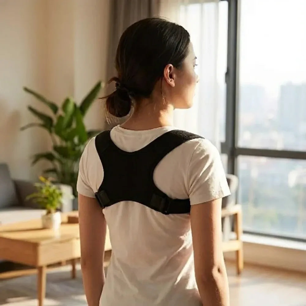Adjustable posture corrector back support children shoulder belt
