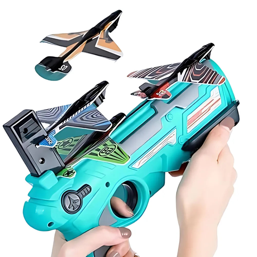 Airplane launcher toy with 4 foam planes