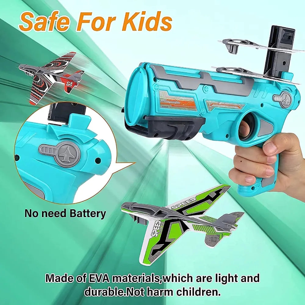 Airplane launcher toy with 4 foam planes