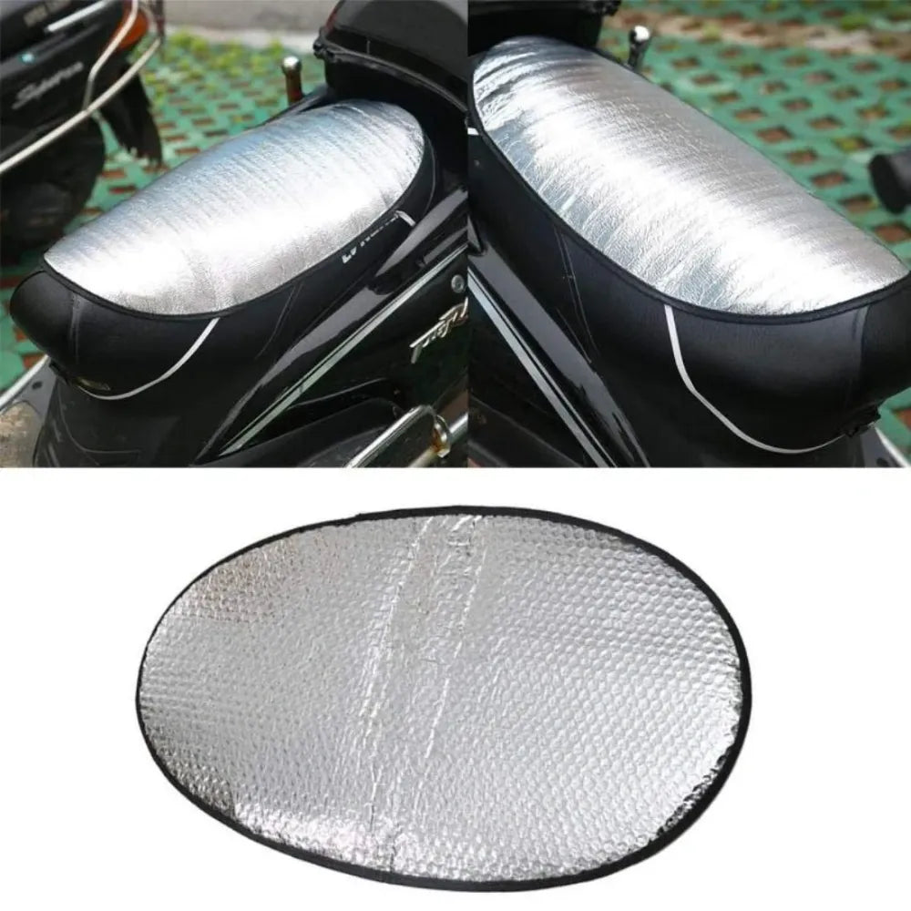 Aluminum foil bike seat cover