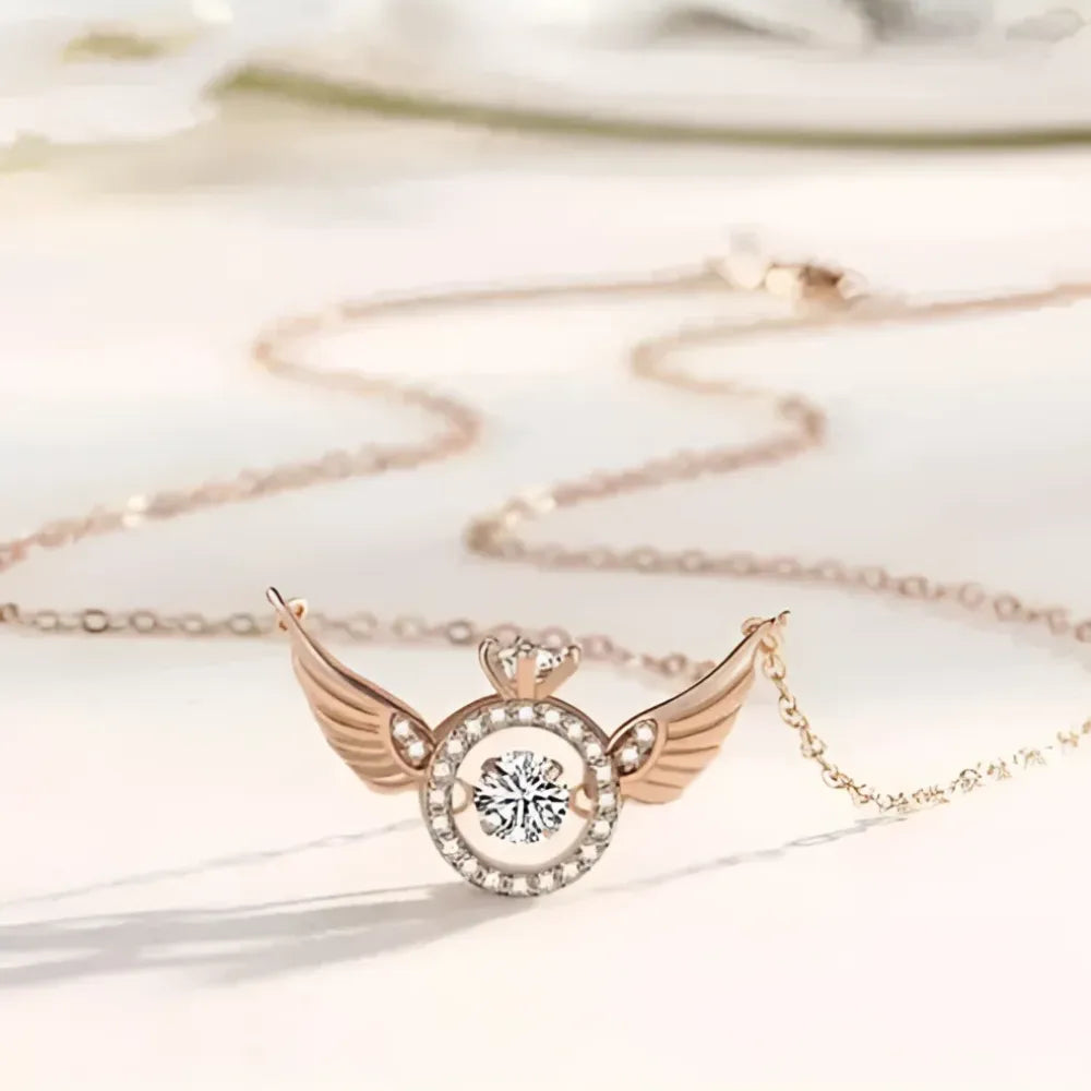 Angel wings pendant chain