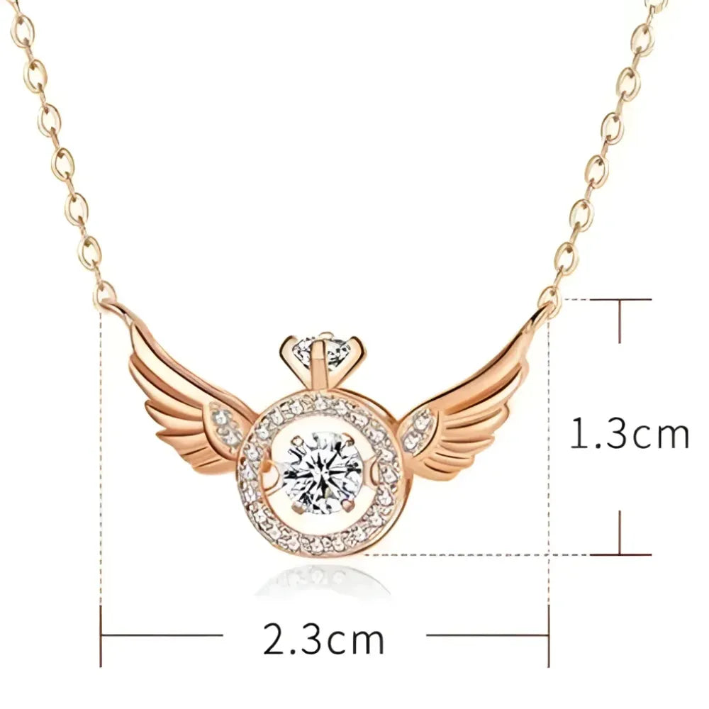Angel wings pendant chain