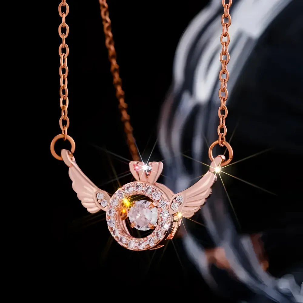 Angel wings pendant chain