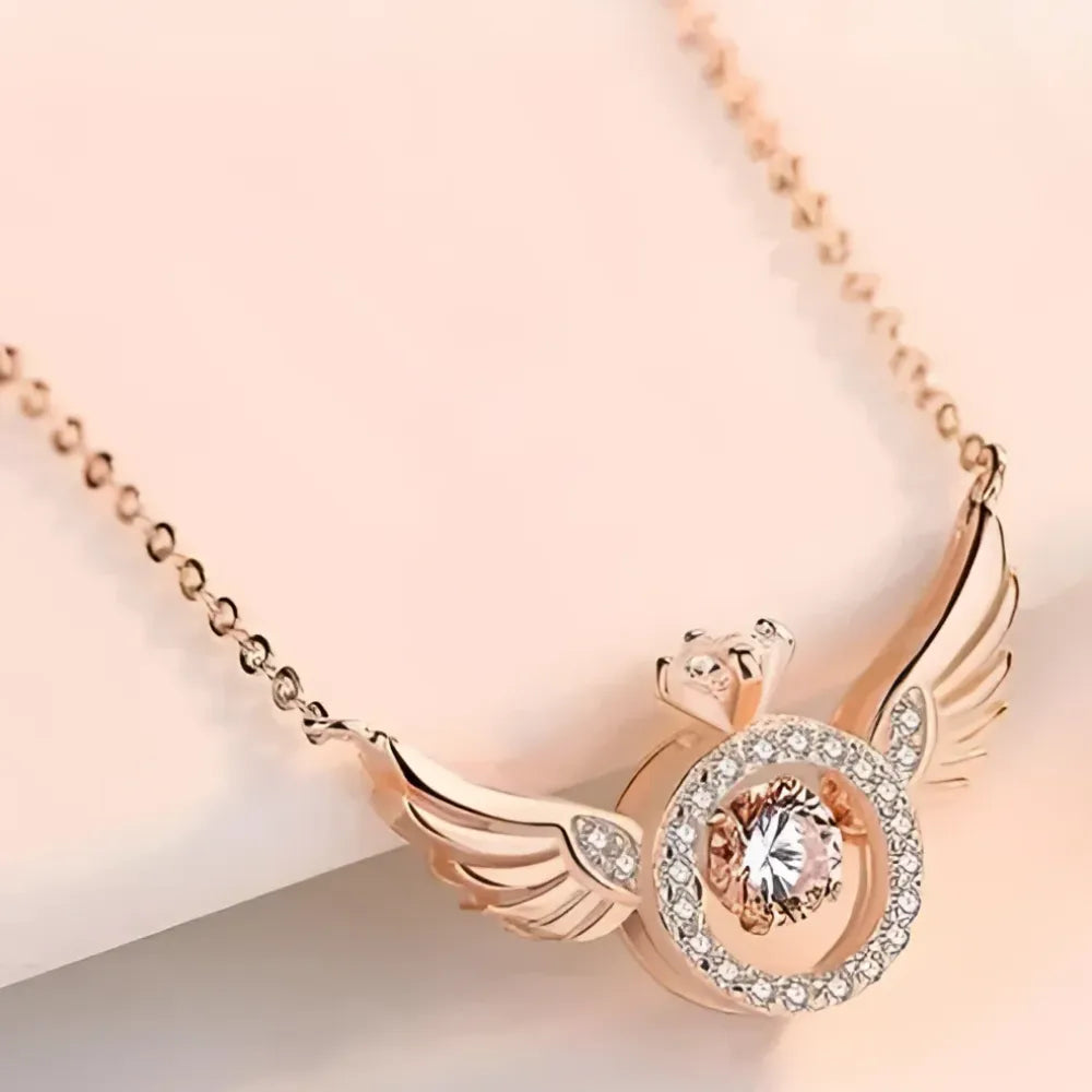 Angel wings pendant chain