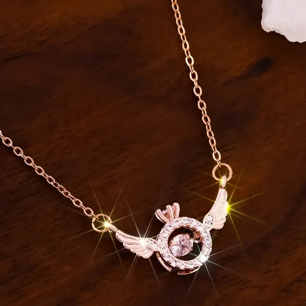Angel wings pendant chain