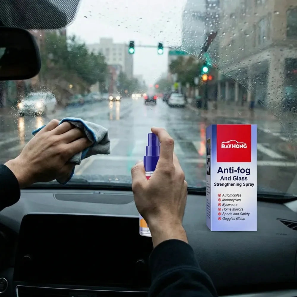 Anti-fog glass strengthener spray - car and bike accessories