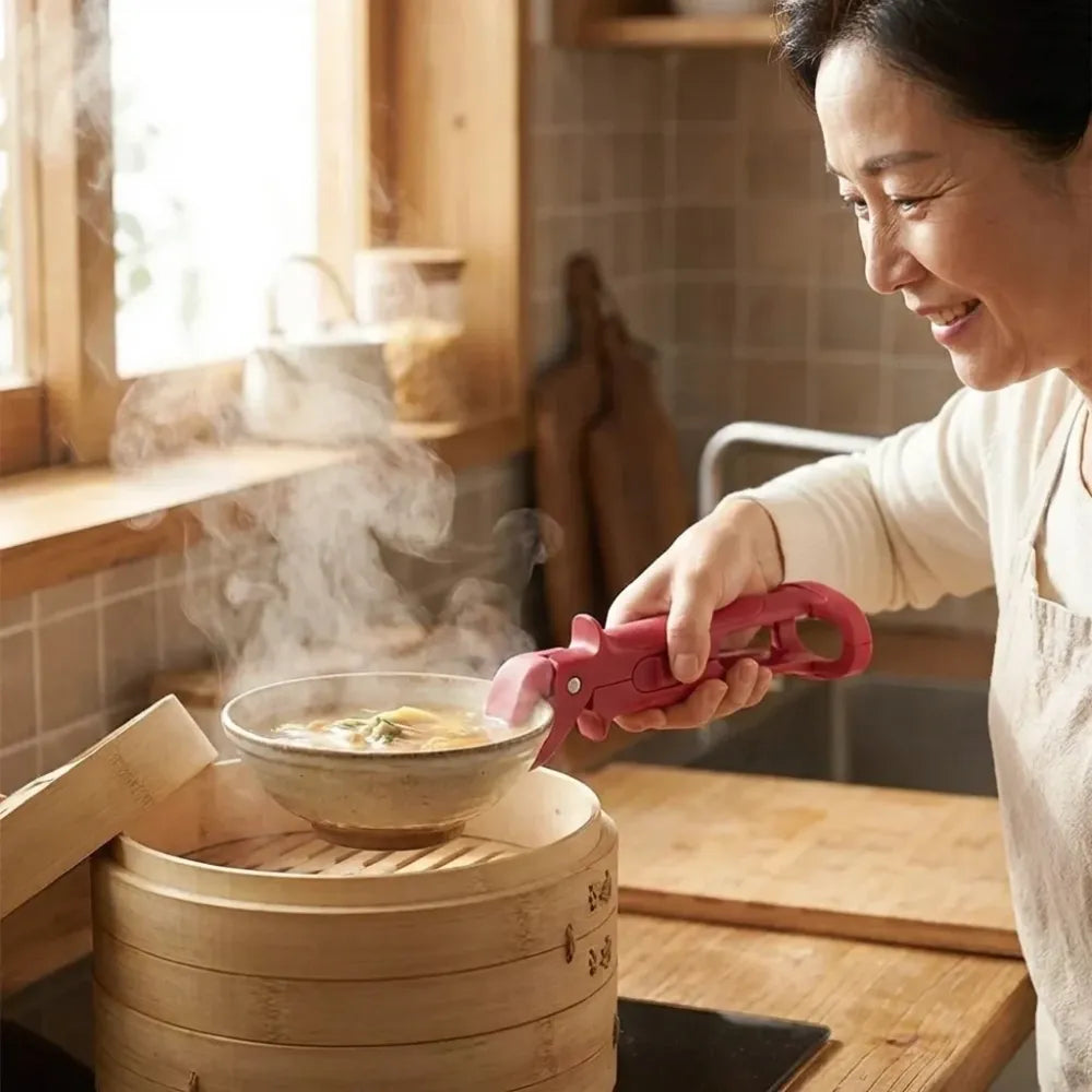 Anti-scalding pot pan gripper