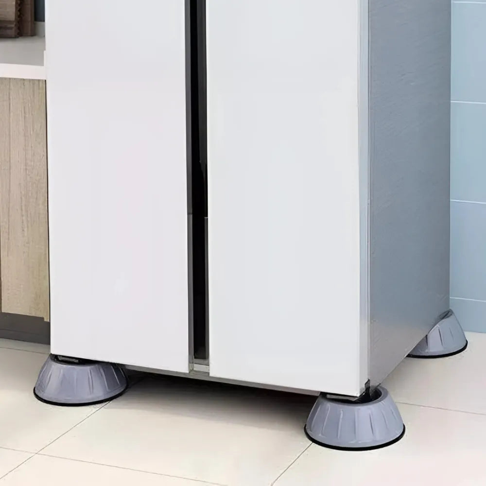 Refrigerator with anti-vibration pads.