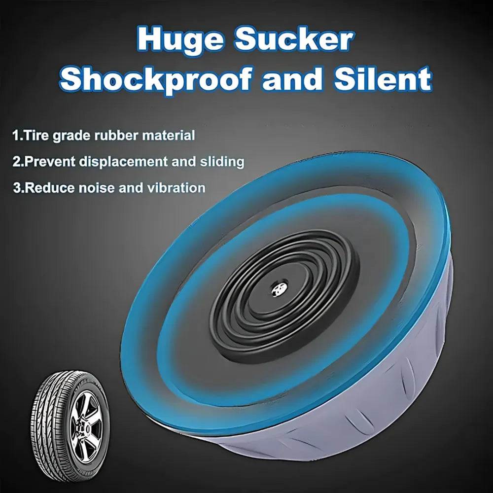 Shockproof and silent rubber sucker.